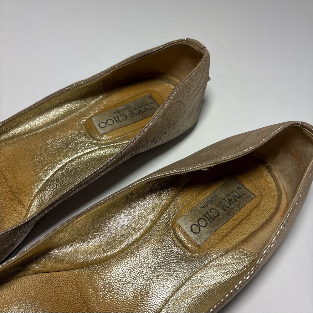 Jimmy Choo Metallic Flats - Picture 4 of 12